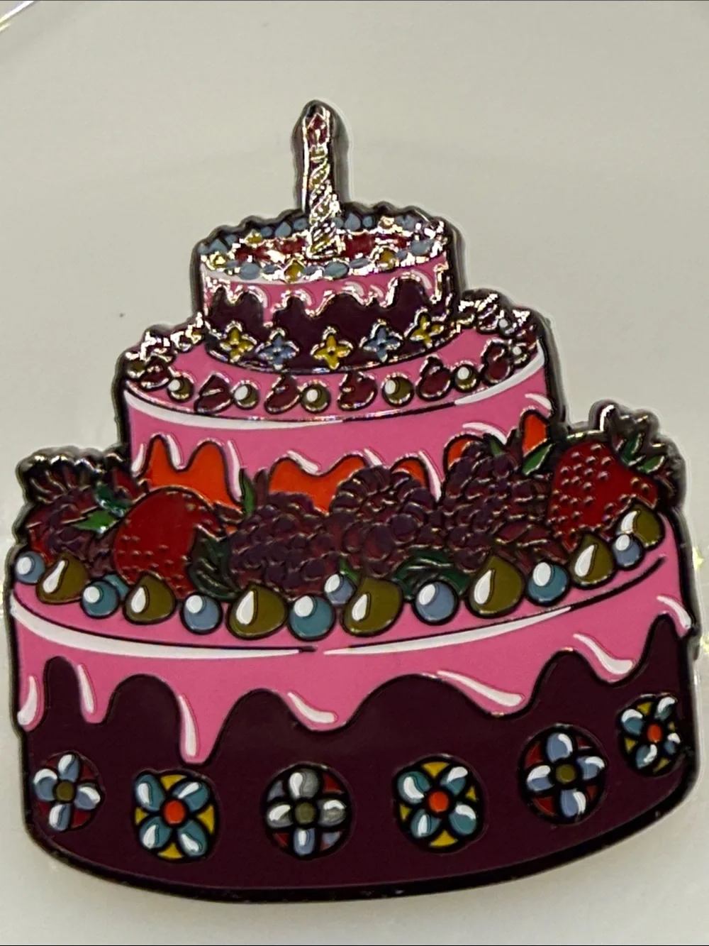 Louis Vuitton pink Layered Cake Enamel Pin 200th anniversary VIP tac pin rare